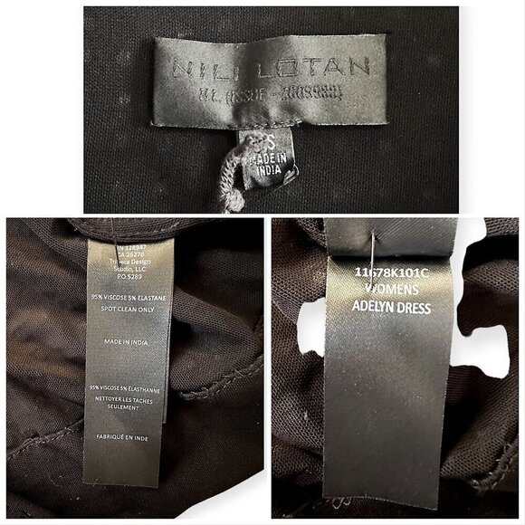 Nili Lotan Adelyn Dress In Black, Size XS, New with tag - Picture 5 of 16